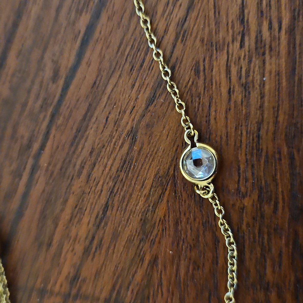 Freida Rothman Gold Necklace with Pearl Accents - Picture 3 of 5